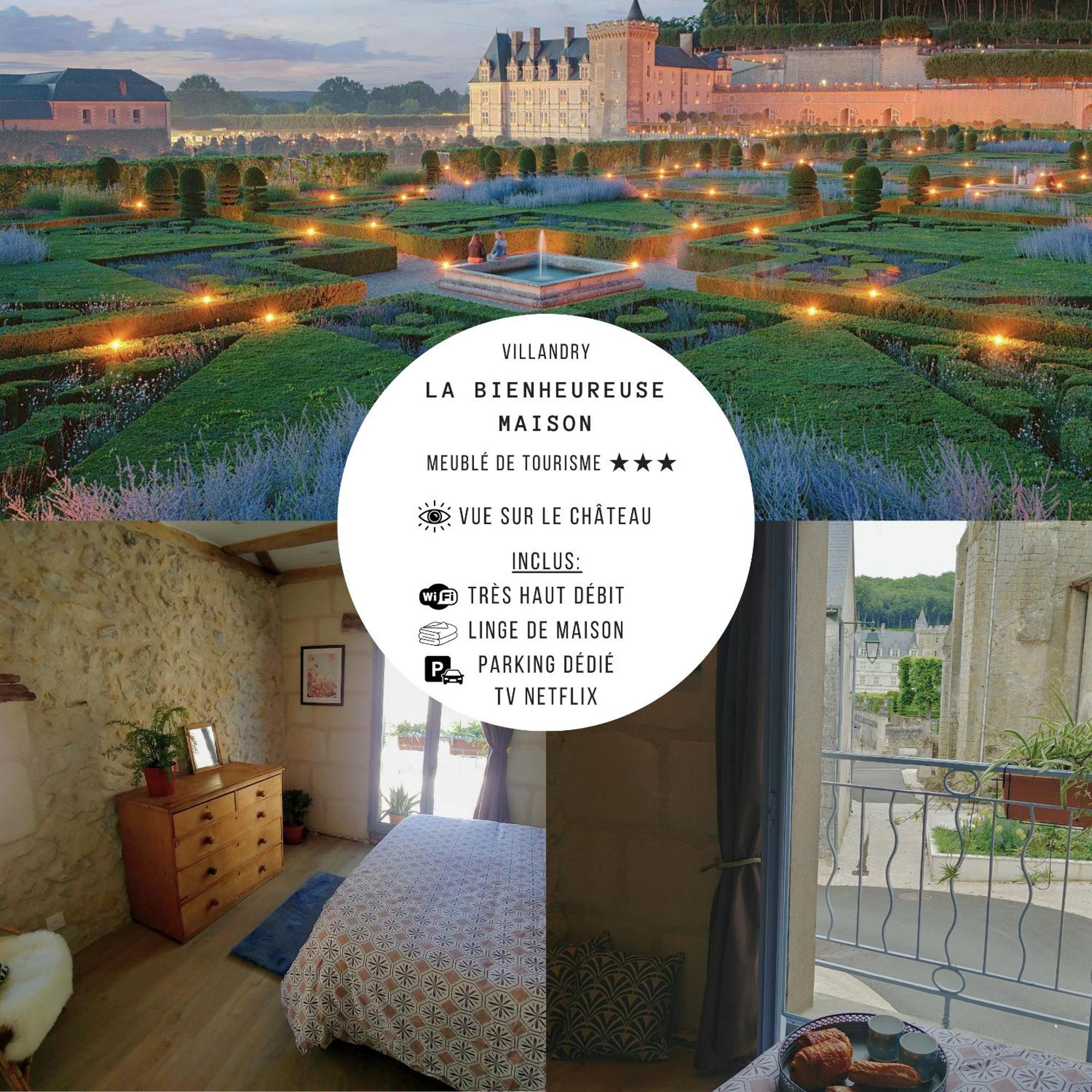 La Bienheureuse Maison, Vue Sur Le Chateau De 빌랑드리 외부 사진